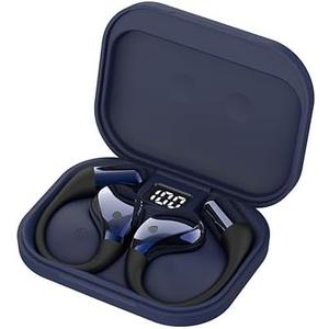 Open-Ear Headphones, Bluetooth 6.0 Wireless Earbuds Powerful Sound, 40H Open Ear Earbuds with ENC Mic, Adjustable Ear Hooks/IP7 Waterproof/Ultra-Comfort Earphones, LightBlue