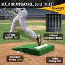 2026 Upgraded Baseball Pitching Mound with Hard Rubber Base, Portable Pitchers Mound with Antifade Synthetic Turf, Rubber Pitching Plate