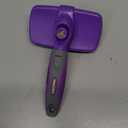 Hertzko Self Cleaning Slicker Brush for Dogs and Cats - Pet Hair Brush for Shedding Long and Short Hair - Easy Clean Retractable Bristles - Cat and Dog Grooming Tool - Purple