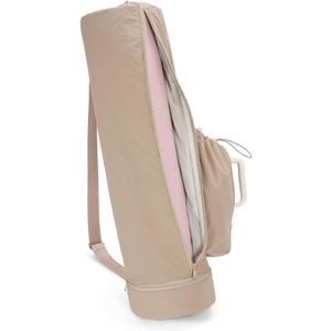 sportsnew Puffy Yoga Mat Bag Yoga Gym Bags for Women Men, Full-Zip Pilates Bag with Wet Pocket & Side Zip Drawstring Pocket Fits Tumblers with Handle, Yoga Mat Storage for Carrier Quick Access