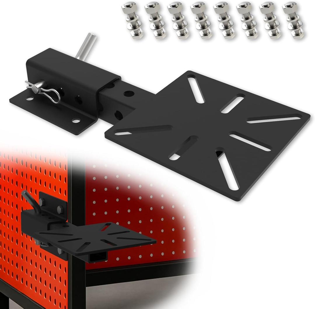 Hitch Vise Mount, Heavy-Duty Bench Grinder Stand & Trailer Hitch Vise Plate for 2-Inch Receiver, Adjustable Vise Stand for Winch Mount, Pipe Vise  Durable Hitch Accessories for Workbench & Mobile Use