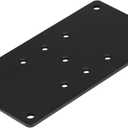 6 Pack Flat Post Base Plates, 6.5" x 3.5" for Nominal 4x4 Wood Posts, Fence & Deck Repair