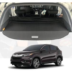 Cargo Cover Fit for 2016-2022 Honda HR-V Accessories Retractable Rear Trunk Security Cover Shielding Shade Honda HRV Cargo Cover 2016 2017 2018 2019 2020 2021 2022(Carbon Fiber Texture/Black)