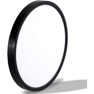 TALOYA LED Ceiling Light Office Black,5 Color Temperatures,15.8 Inch Thin Flat Modern Flush Mount LED Light Fixture for Living Room,24w Round