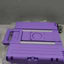 Folding Utility Cart Portable Rolling Crate Handcart Shopping Trolley Collapsible Tool Box, with Lid, Basket on 4 Rotate Wheels, for Grocery, Shopping, Office, Storage, Teacher (Purple)