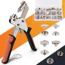 ZAPSIFOU Snap Fastener Tool, Heavy Duty Snap Fastener Kit, Canvas Snap Installation Tool with 160 pcs Boat Cover Snaps, Button Snap Kit with 15mm Canvas Snaps for Fabric, Tarps, Leather, Sewing