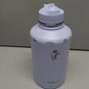 Coolflask Half Gallon Water Bottle Insulated with Straw & 3 Leakproof Lids