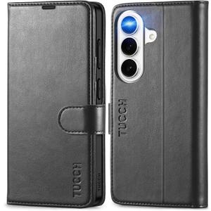 TUCCH Case Wallet for Galaxy S26, Kickstand [RFID Blocking] 3 Card Holder, Folio Magnetic PU Leather [TPU Shockproof Interior Case] Protective Folio Cover Compatible with Galaxy S26 6.3" 2026, Black