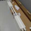 KAMANINA 1 Inch Double Curtain Rods for Windows 36 to 72 Inches (3-6 Feet), Ivory White Heavy Duty Double Curtain Rod, Telescoping Drapery Rod with Netted Texture Finials