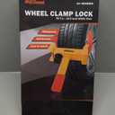 Universal Wheel Lock Clamp Heavy Duty Trailer Wheel Lock, Adjustable Car Tire Anti Theft Lock for Trailer Tire Lock with 3 Keys for Car, ATV, SUV, RV, Motorcycle, Golf Cart, and Boat