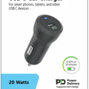 Cell Candy Adaptive Fast Charging USB C Car Charger 20W, 1 ct