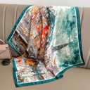 Fashion Hair Scarf for Women Soft Silk Feeling Head Scarves Head Wrap Square Bandanas 27.5 27.5 inches