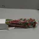 Norme 12 Pcs Red and Green Sparkle Christmas Tree Picks and Spray Christmas Tree Topper Decoration 13.8 Inch Artificial Glitter Curly Pick Stem Branches with Ball for Xmas Vase Filler Wreath Craft