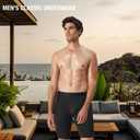 Natural Feelings Mens Underwear Modal Boxer Briefs 9 Inch Long Leg Boxer Briefs for Men Pack (Black, XXL)