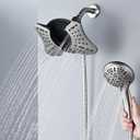 GRICH 2.5GPM Shower Heads with Handheld Spray Combo: 2 in 1 Rain Shower Head with Handheld Spray,Detachable High Pressure Shower Heads, 9 Spray Modes Adjustable Showerhead with 60 Inch Hose, Nickel