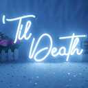 Til Death Neon Sign Dimmable Til Death Led Sign Art Wall Decor Til Death Sign for Valentine's Day Bachelorette Gifts Backdrop Party Wedding Decor