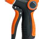 SANAOIND Garden Hose Nozzle Sprayer, Water Hose Sprayer Nozzle with 4 Spray Patterns, Water Flow Thumb Control, Labor-saving Buckle & Front Trigger, for Watering Plants & Lawns, Washing Cars and Pets