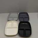 Divided Plates 10.5 Inch for Kids Adults, Portion Control Bariatric Plate, Wheat Straw Plates with 3 Compartments, Unbreakable Reusable Portion Control Plates, BPA Free (Grey Series-4PACK)