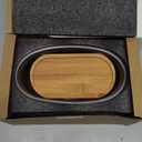 ARTKETTY Succulent Pots, 7.9" Rectangle Succulent Planters with Drainage Tray, Shallow Planters for Indoor Plants Ceramic Cactus Pots Bonsai Flower Plant Container for Home Windowsill Decor (Grainy Blue)