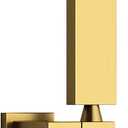 Hand Held Shower Head Combo Set Square Shower Wand Brushed Gold Solid Brass Shower Head With Adjustable Shower Holder and Hose Wall Mount Handheld Showerheads Set