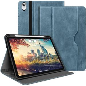 H HOLIMET Case for iPad Air 13 Inch Case 2026 M4/M3 2025/M2 2024 with Pencil Holder Shockproof Folio Cover, Auto Sleep/Wake, Vegan Leather (Blue)