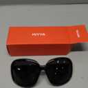 miyya Bug Eye Oversized Polarized Sunglasses Womens, Trendy Retro Sun Glasses for Women 2025, Oversized UV Protection Shades (Black/Black)