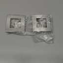 HOMOTEK Square Recessed Sliding Closet Door Finger Pulls, Inner Diameter 2-1/8 Inch(54mm), Flush Handles for Pocket, Barn Door Handles,Drawer pulls(Brushed Stainless Steel, 2 Pack)