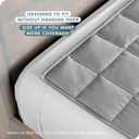 Bare Home Weighted Blanket All-Natural 100% Cotton with Nontoxic Glass Beads 80"x87" 25lbs, Light Grey