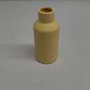 Mfacoy Ceramic Flower Vase, Minimalist Decor, Modern Home Decorative Vase, Small Pampas Grass Vases for Kitchen Bedroom Office Living Room Bathroom Shelf Centerpiece Table Decorations (Light Yellow)