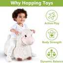 Bouncy Pals Sheep Hopping Horse, Toddler Boy Girls Inflatable Bouncing Farm Animal Hopper, Kids Outdoor Jumping Lamb Toy, Indoor Plush Ride on Bouncer, Birthday Gifts for 18 24 Months 2 3 4 5 Year Old