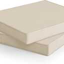 Outdoor Chair Cushions Set of 2: Waterproof & Fade Resistant Seat Cushion for Patio Furniture - 18.5 x 16 x 2 Inch Chair Pads with Ties and Hidden Zipper - Patio Chair Cushion Replacement, Beige