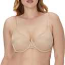 Maidenform Women's Push-up Bra with Dreamwire, No-Poke Underwire Push-up Bras for Women, Convertible, Demi Coverage, Sexy (34D, Beige)