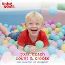 Antsy Pants 100 Ball Pit Balls, Ball Pit for Toddlers 1-3, Non-Toxic Materials, Lightweight, 5 Pastel Colors, Reusable Storage Bag, Plastic Balls for Ball Pit, Sensory Toys for Kids