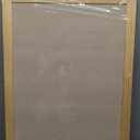 Bulletin Board Cork Board with Linen, 100% Wood Framed 30" x 20" Bulletin Board Decorations, Pin Boards for Walls, Wall Mounted Fabric Picture Board with 10 Pushpins for School, Home & Office, Natural