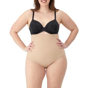 Maidenform Women's High Waist Shaping Brief, Firm Control Shapewear Panty, Cool Comfort Shapewear (3X-Large, Latte Lift)