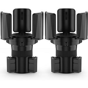 DYLEN Car Cup Holder Expander, Cup Holder Expander Adapter for Car with Adjustable Arms and Base, Fits Yeti, HydroFlask, Stanley, Other Bottles 14-64oz (2 Pack)