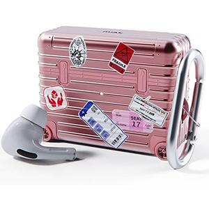 MIAK AirPods Pro 2/1 Case – Shockproof Hard Shell, Stylish Travel Design with DIY Stickers & Carabiner – Rose Pink Set of 3