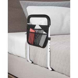 Bed Rails for Elderly Adults Safety - Adjustable Bed Assist Rail for Seniors - Stable Beds Side Rails with Storage Bag & Fixing Strap, Fit King Queen Full Twin