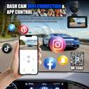 Wireless Dash Cam Front and Rear, 4K +2.5KHD 2-Channel Dashcam, Built - in WiFi GPS, Night Vision, Loop Recording, 24H Parking Mode, G-Sensor and 3” IPS Screen