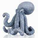 DOVDOV Black Octopus Decorative Sculpture, Modern Art Octopus Sculpture, Coastal-Themed Home Decor, Suitable for Office Bookshelves, Living Room Coffee Tables, and Entryway Decor.