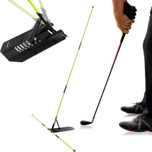 Golf Alignment Stick Holder, Golf Swing Trainer Training Aid, Adjustable Golf Posture Corrector, Portable Golf Swing Correction Equipment for Indoor & Outdoor Practice for Men Women Beginners