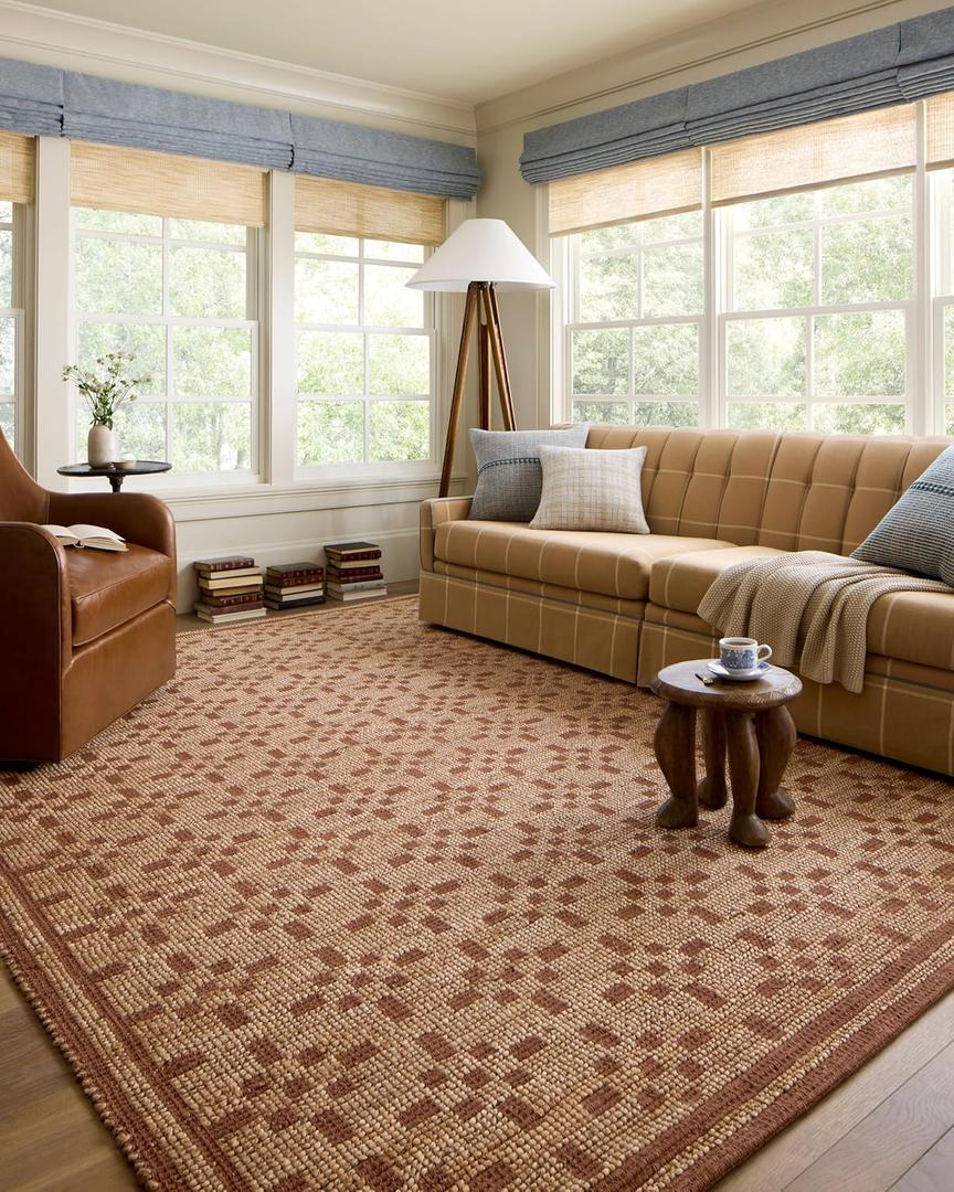 Loloi Chris Loves Julia Judy Collection JUD-07 Natural/Spice 8'-6" x 11'-6" Area Rug