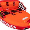 Airhead Mable Towable Tube for Boating, 3 Rider Inflatable Boat Tube for Water Tubing, Heavy Duty Full Nylon Cover, EVA Foam Pads, Dual Tow Point, Patented Speed Safety Valve