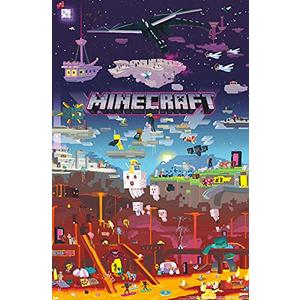 Trends International Minecraft - World Beyond Wall Poster, 22.375" x 34", Unframed Version
