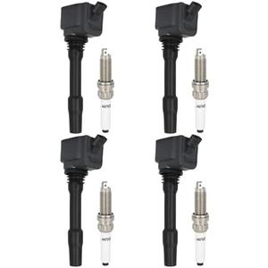 ECCPP UF750 4 ignition coils with 4 iridium Spark Plugs,for BMW 330i,330e,330i xDrive,530i,530i xDrive,430i,430i xDrive,X1,740Le xDrive,230i,230i xDrive,X2,X4 & Mini Cooper