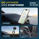 2 x 2026 Magnetic Phone Holder [96+LBS Super Grip Suction Cup & 2800GF Strongest Magnetic] 360 Vacuum Phone Mount for Car, Gym, Mirror & Smooth Surfaces/Car Phone Holder for iPhone 6-12 & Android.