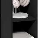 Furinno Fulda Book Shelf, 4-Tier Narrow Bookshelf, Standing Bookcase with 8-in Width Storage Shelf, 9.3 x 7.9 x 41.6, for Organization and Storage, for Living Room, Bedroom, Home Office, Blackwood, 4-Tier, 8W