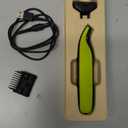 Philips Norelco OneBlade 360 Hybrid Face, Electric Beard Trimmer and Shaver, with 360 Blade Technology, 1x 360 Blade for Face, 5in1 Adjustable Comb, Model QP2724/90 (Black & Lime Green)