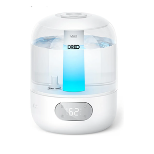 DREO Humidifiers for Bedroom, 3L Top Fill 30H & 26dB Quiet Runtime for Large Room, Cool Mist Ultrasonic Humidifier with Humidity Sensor, Night Light for Home, Baby, Nursery, Plants, New Edition