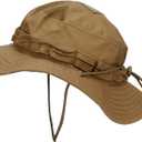 Sun Hat Breathable Boonie Hats for Men Women Fishing Safari Bucket Hat Cap Hunting Outdoor Hiking Camping (Brown)